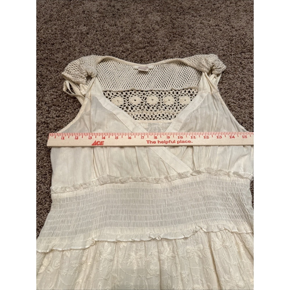 Sundance Ivory Cotton Crocheted Midi Dress Size 8 - Picture 10 of 11